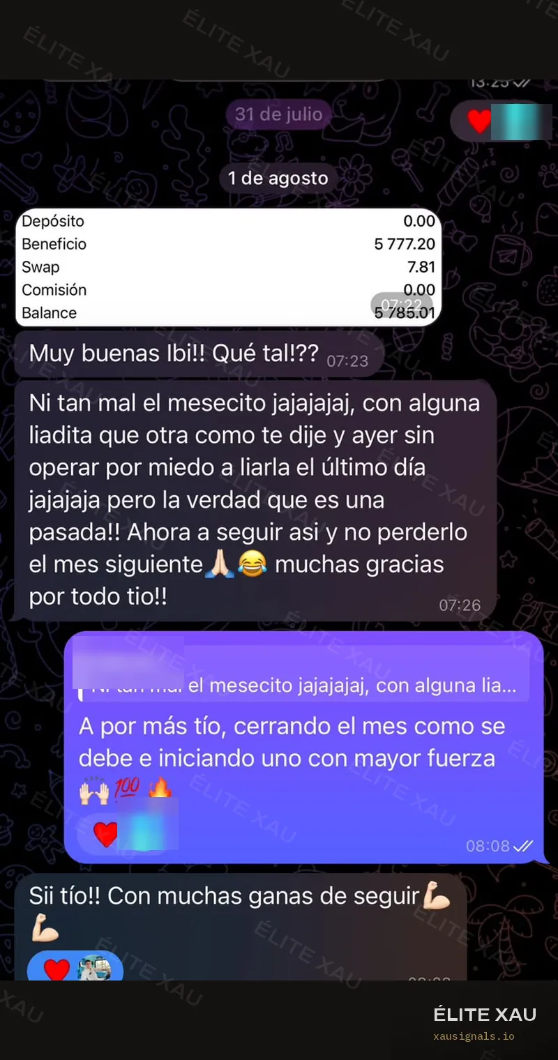 Captura compartida por un miembro del canal, con el nombre tapado